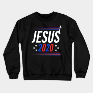 Vote Jesus 2020 Patriotic Christian Election Sign Crewneck Sweatshirt